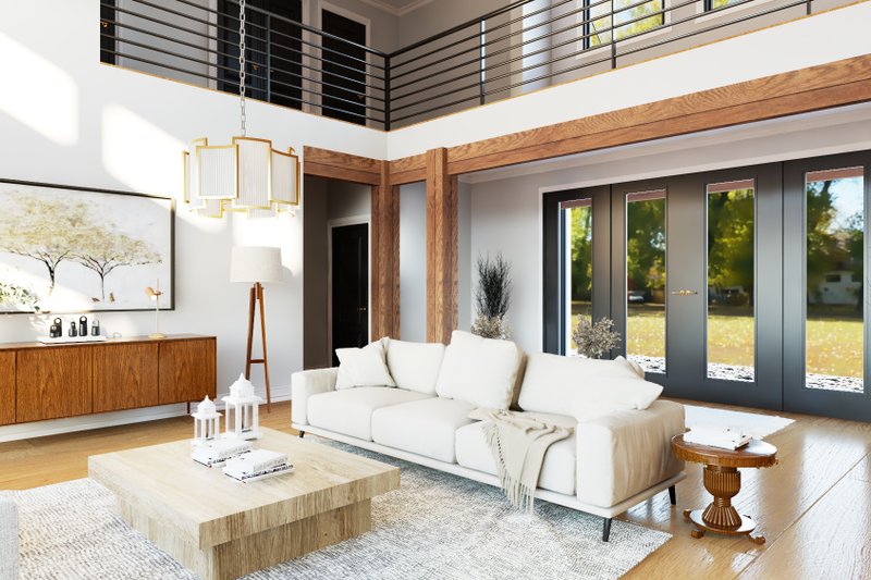 House Blueprint - Interior - Family Room for Contemporary House Plan #1064-367 - 4 bed, 4.5 bath