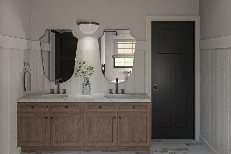 House Blueprint - Interior - Master Bathroom 2 for Colonial House Plan #455-415 - 3 bed, 2 bath