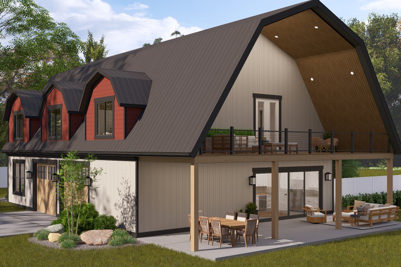 House Plan Design - Exterior - Other Elevation for Barndominium House Plan #1060-270 - 3 bed, 3.5 bath