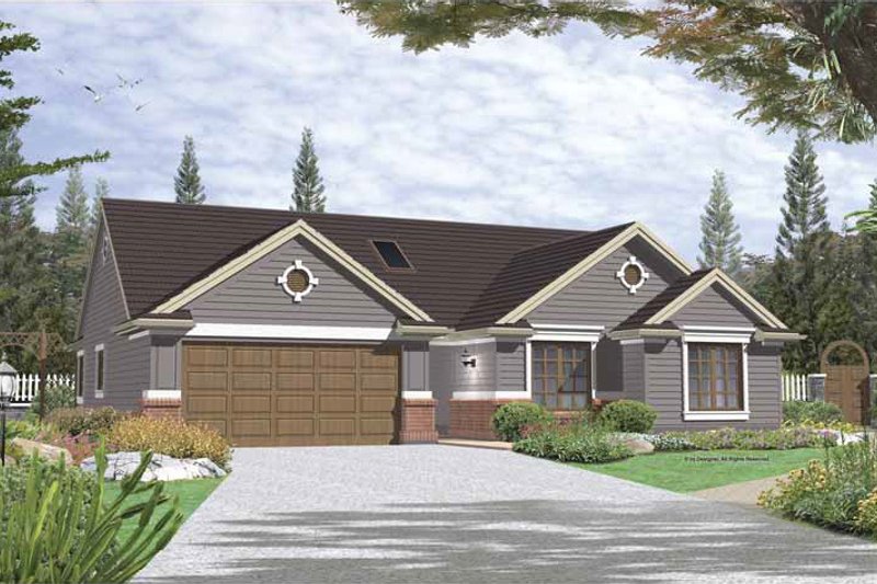 Architectural House Design - Traditional Exterior - Front Elevation Plan #48-122