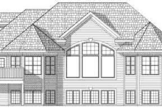 Exterior - Rear Elevation for European House Plan #70-660 - 2 bed, 2 bath