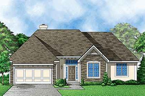 Exterior - Front Elevation for Traditional House Plan #67-323 - 4 bed, 3 bath