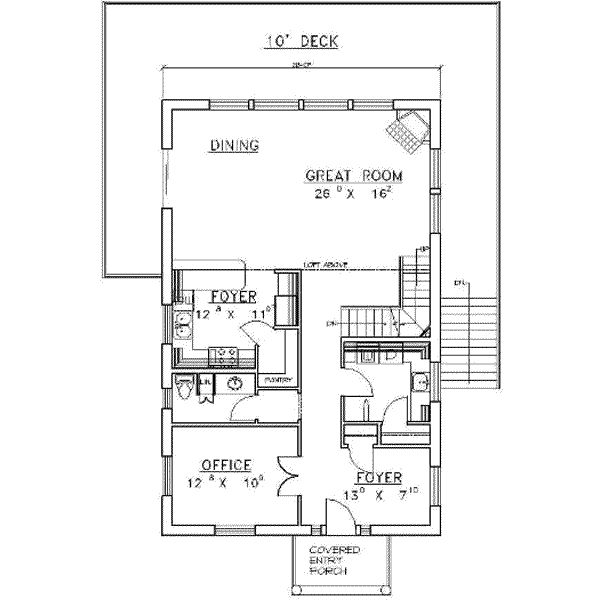 Home Plan - Modern Floor Plan - Main Floor Plan #117-267