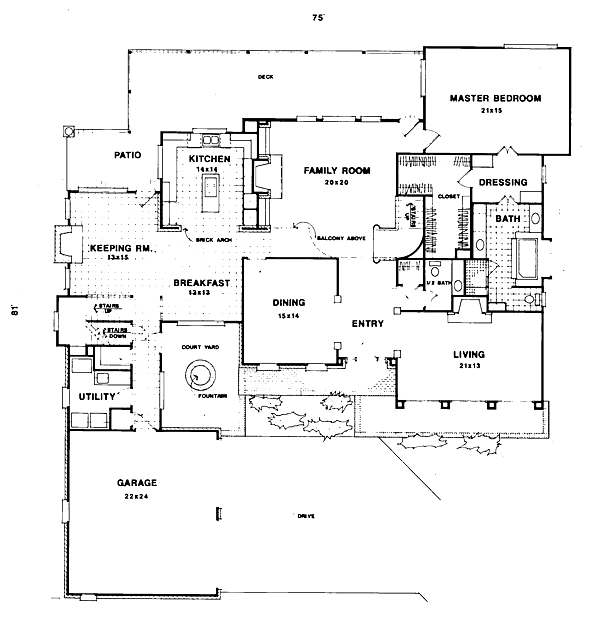 Home Plan - European Floor Plan - Main Floor Plan #41-168