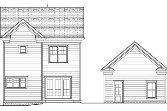 Exterior - Rear Elevation for Victorian House Plan #413-795 - 4 bed, 3 bath