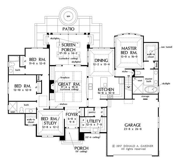 Architectural House Design - European Floor Plan - Main Floor Plan #929-1028