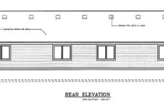 Exterior - Rear Elevation for Traditional House Plan #100-107 - 2 bed, 1 bath