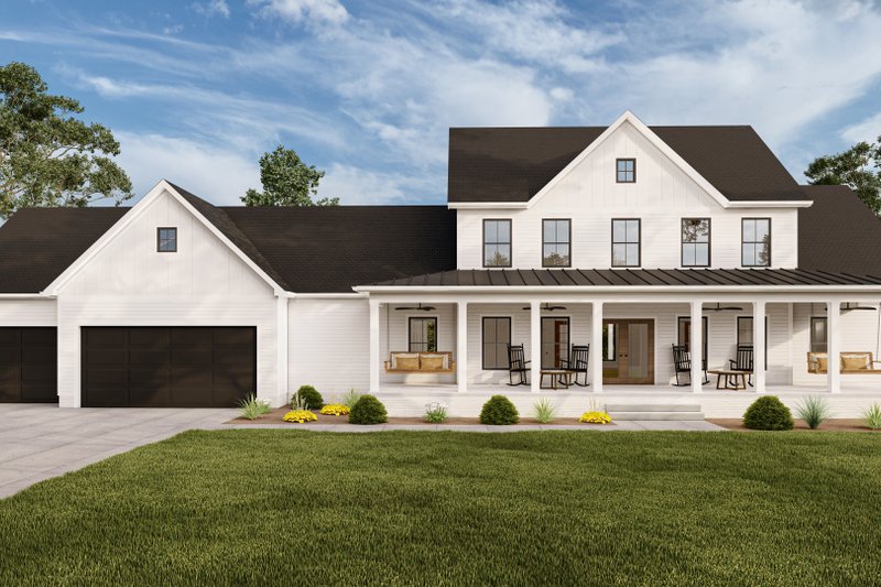 Farmhouse Style House Plan - 3 Beds 2.5 Baths 2924 Sq/Ft Plan #1089-29 Exterior