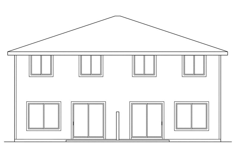 Dream House Plan - Exterior - Rear Elevation for Traditional House Plan #124-571 - 4 bed, 2.5 bath