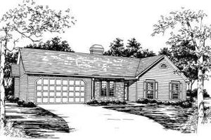 Ranch Exterior - Front Elevation Plan #30-157