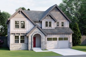 House Design - Exterior - Front Elevation for Craftsman House Plan #53-673 - 5 bed, 2.5 bath