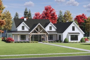 Exterior - Front Elevation 6 for Farmhouse House Plan #1096-123 - 4 bed, 3.5 bath