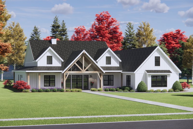 Home Plan - Exterior - Front Elevation 6 for Farmhouse House Plan #1096-123 - 4 bed, 3.5 bath