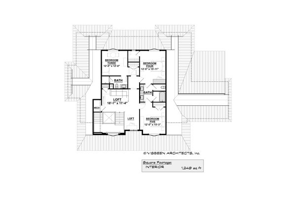 Architectural House Design - Farmhouse Floor Plan - Upper Floor Plan #928-350