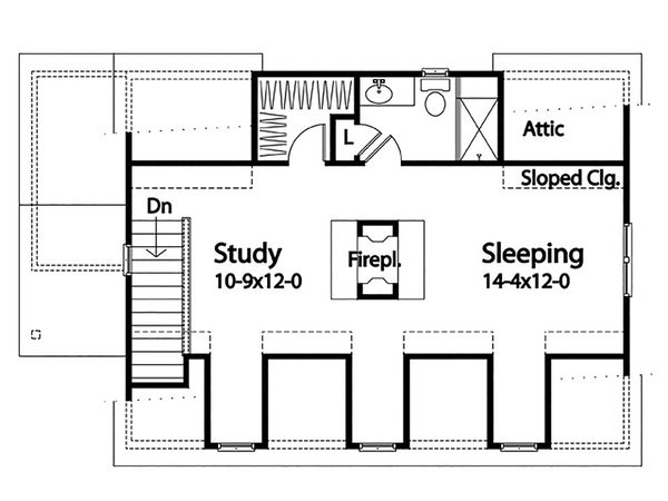House Blueprint - Country Floor Plan - Upper Floor Plan #22-603