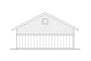 Exterior - Rear Elevation for Craftsman House Plan #124-631, 0 bath