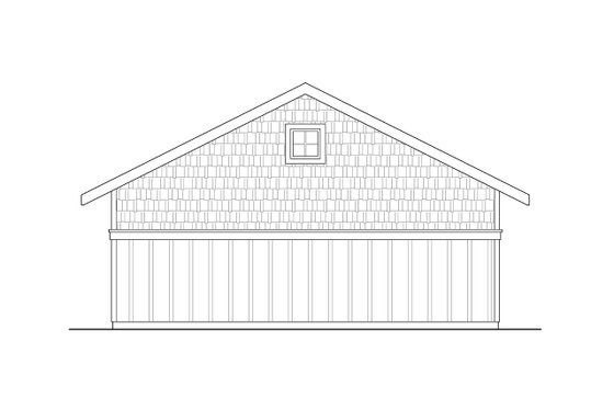 Exterior - Rear Elevation for Craftsman House Plan #124-631, 0 bath