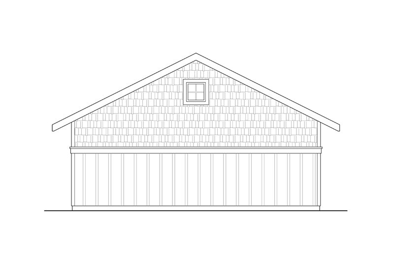 Home Plan - Exterior - Rear Elevation for Craftsman House Plan #124-631, 0 bath