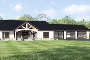 House Blueprint - Ranch Exterior - Front Elevation Plan #1064-440