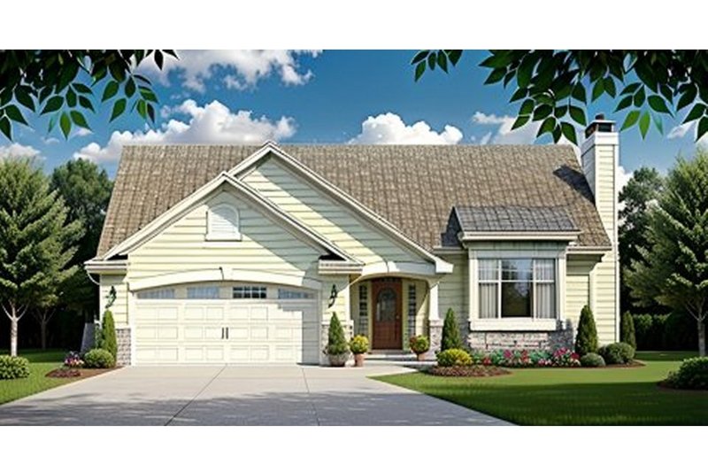 Traditional Style House Plan - 2 Beds 2 Baths 1160 Sq/Ft Plan #58-108