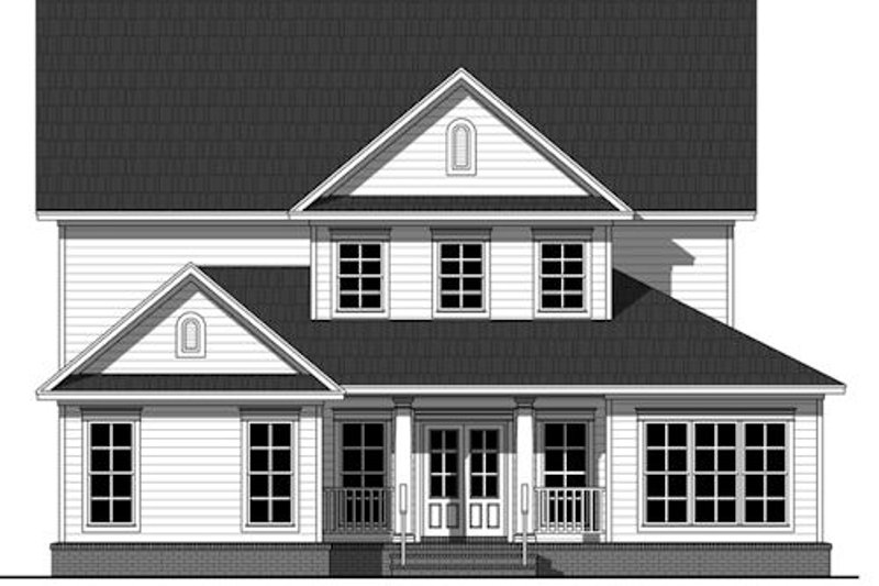 House Design - Exterior - Rear Elevation for Country House Plan #21-321 - 4 bed, 3.5 bath