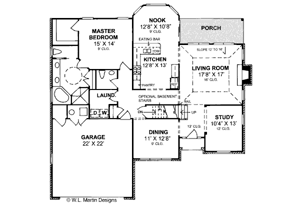 House Plan Design - Traditional Floor Plan - Main Floor Plan #20-383