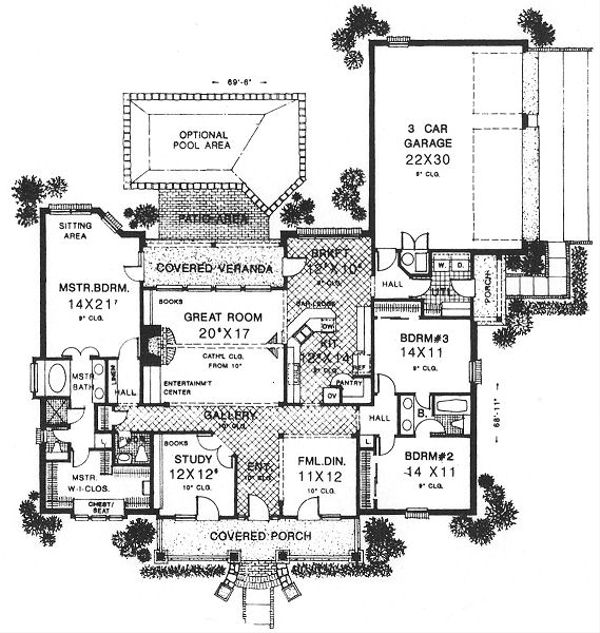 House Plan Design - Southern Floor Plan - Main Floor Plan #310-616