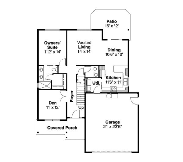 House Plan Design - Floor Plan - Main Floor Plan #124-684