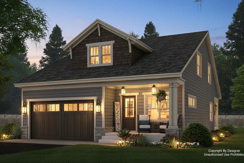 Architectural House Design - Exterior - Front Elevation 3 for Bungalow House Plan #51-1552 - 5 bed, 4 bath