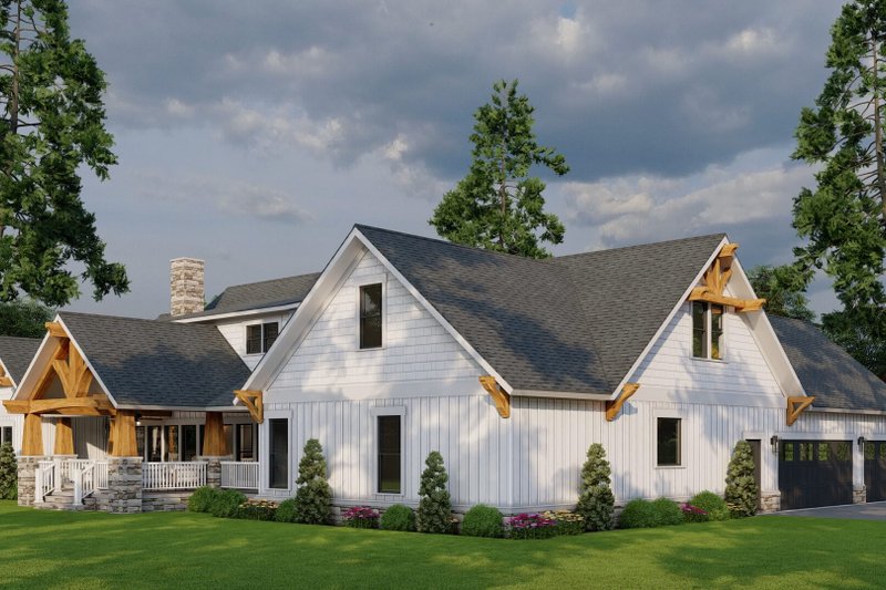 House Plan Design - Exterior - Other Elevation 3 for Craftsman House Plan #17-3407 - 4 bed, 3.5 bath