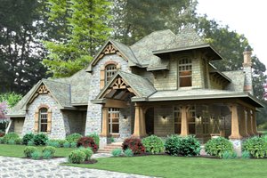 Craftsman Exterior - Front Elevation Plan #120-179