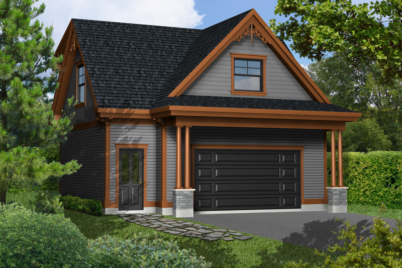Traditional Style House Plan - 0 Beds 0 Baths 528 Sq/Ft Plan #25-4755