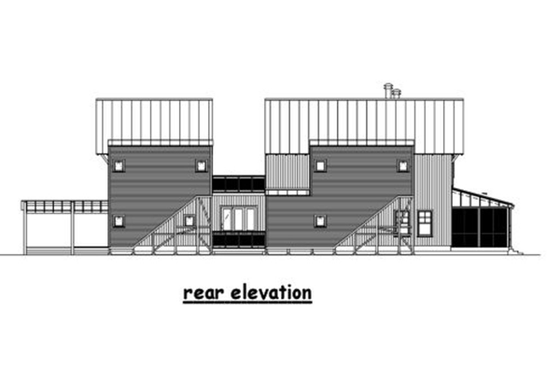 Exterior - Other Elevation 4 for Beach House Plan #433-1 - 3 bed, 4 bath