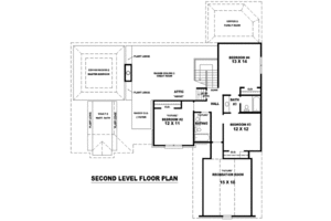 Floor Plan - Upper Floor for Traditional House Plan #81-1116 - 3 bed, 2.5 bath