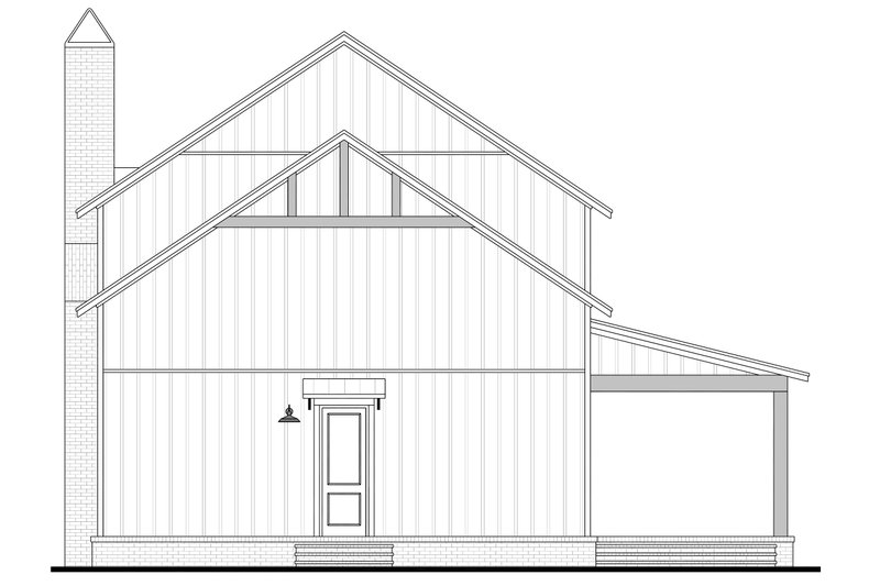 Home Plan - Exterior - Rear Elevation for Barndominium House Plan #430-337 - 4 bed, 3 bath