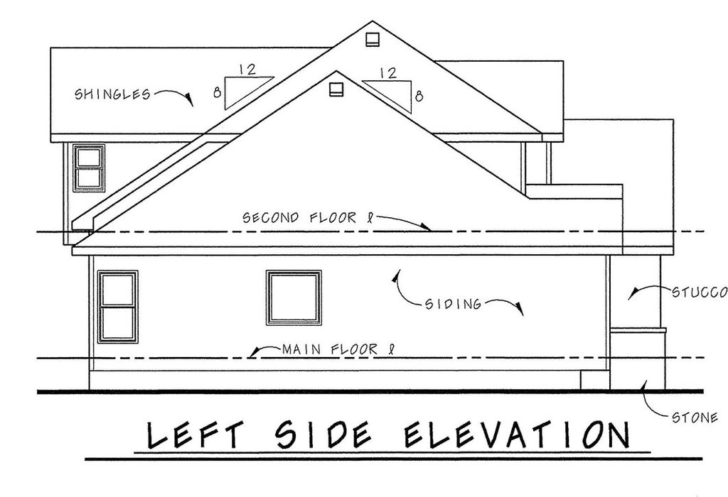 Exterior - Other Elevation for Traditional House Plan #20-1788 - 4 bed, 4 bath