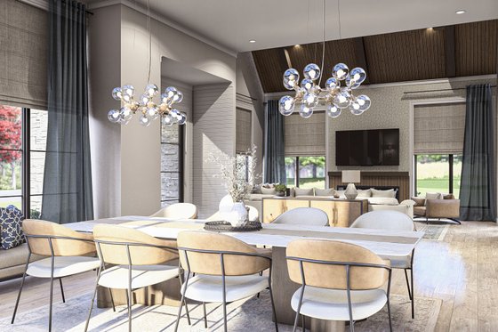 Interior - Dining Room 1 for Modern House Plan #455-496 - 3 bed, 2.5 bath