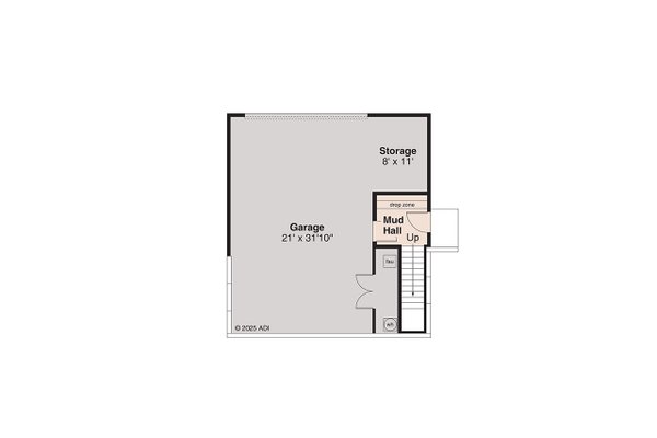 Craftsman Floor Plan - Lower Floor Plan #124-1391