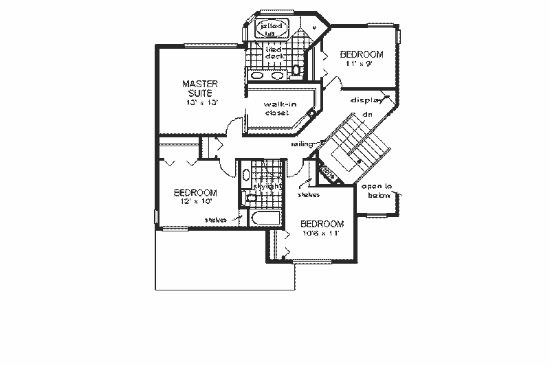 Dream House Plan - Floor Plan - Upper Floor for European House Plan #18-237 - 5 bed, 2.5 bath