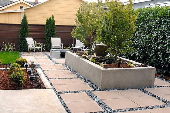 Rear View - 1900 square foot Modern Home