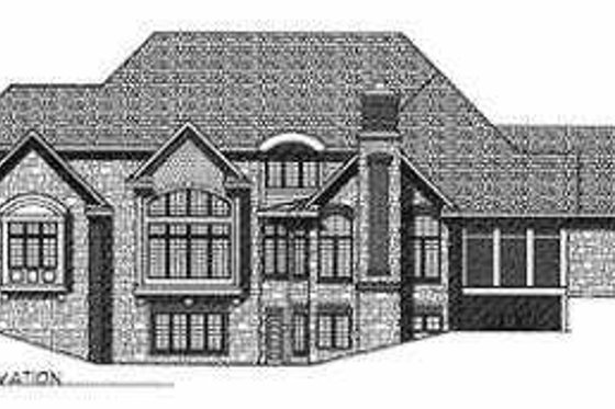 Exterior - Other Elevation 1 for European House Plan #70-559 - 5 bed, 5.5 bath