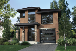 Contemporary Exterior - Front Elevation Plan #25-4874