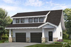 Bungalow Exterior - Front Elevation Plan #47-1083