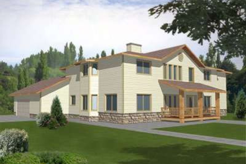 Architectural House Design - Modern Exterior - Front Elevation Plan #117-419