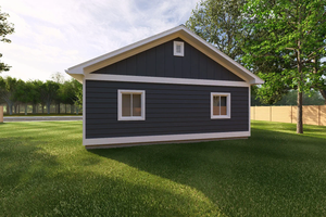 Exterior - Rear Elevation for Traditional House Plan #126-284 - 2 bed, 1 bath