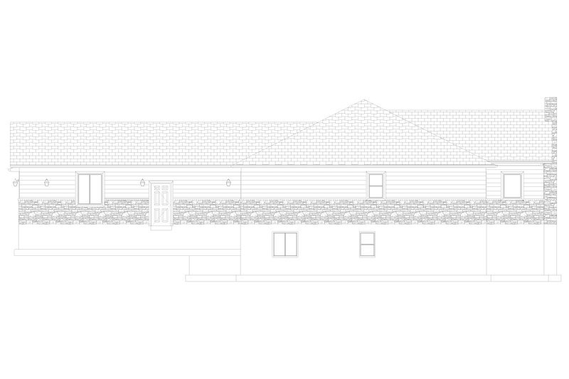 Architectural House Design - Exterior - Rear Elevation 3 for Craftsman House Plan #1060-452 - 3 bed, 2.5 bath