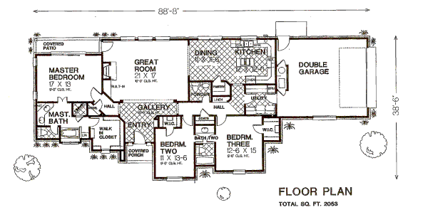 House Plan Design - European Floor Plan - Main Floor Plan #310-309
