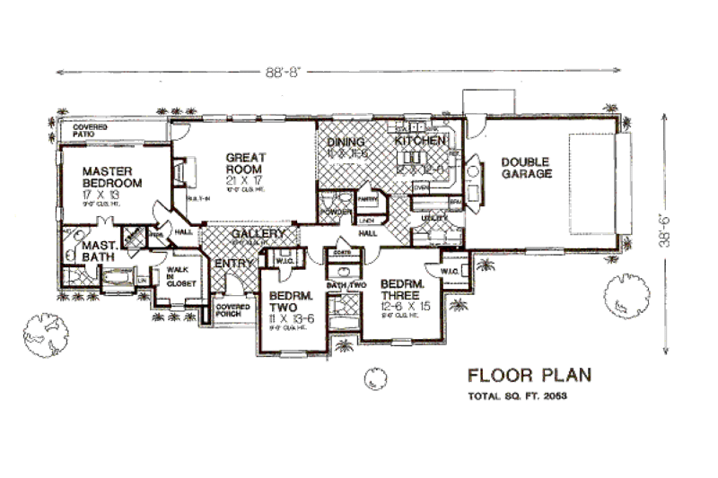 Home Plan - Floor Plan - Main Floor for European House Plan #310-309 - 3 bed, 2.5 bath