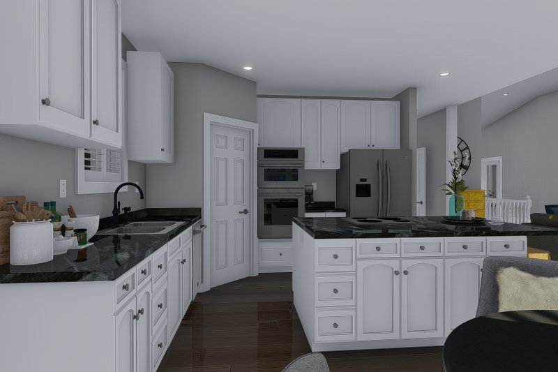 House Blueprint - Interior - Kitchen for Traditional House Plan #1060-56 - 3 bed, 2 bath