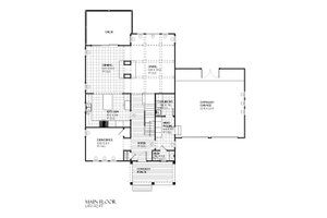 Floor Plan - Main Floor for Prairie House Plan #901-49 - 4 bed, 3.5 bath